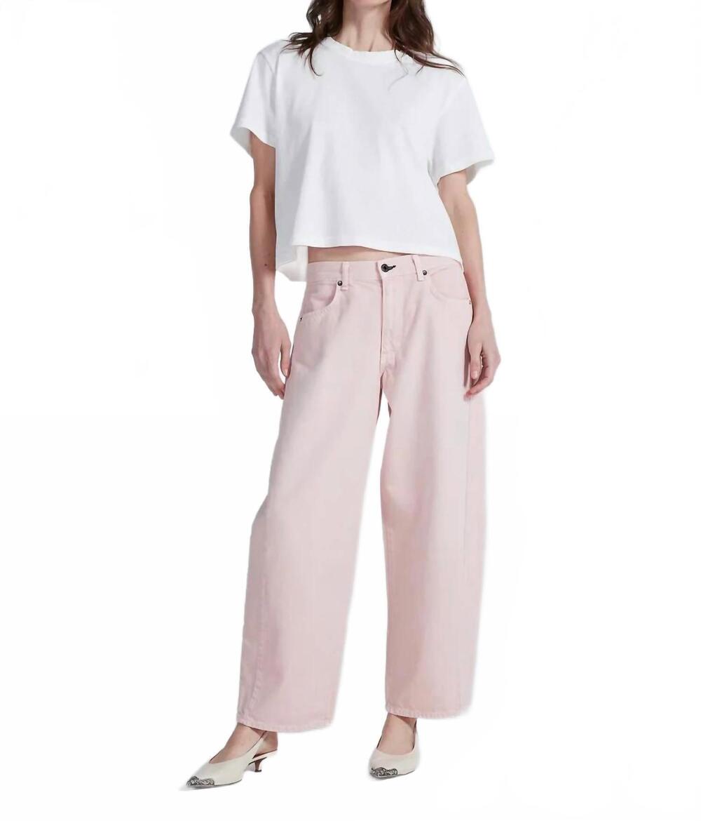 NEW ASKK NY catamarann high-rise barrel jean in pink